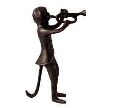 Monkey Musician Statue Art
