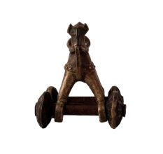 Brass Horse Temple Toy with a Rider