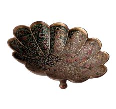 Carved Brass Fruit Bowl