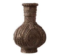 Brass Inlay Embossed Flower Vase