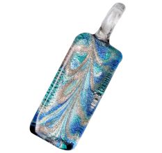 Lampwork Multicolor Rectangle Glass Pendant for Necklace - 1 Piece
