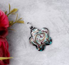 Flower Multicolor Lampwork Glass Pendant for Jewellry Making - 1 Piece