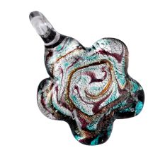 Flower Multicolor Lampwork Glass Pendant for Jewellry Making - 1 Piece