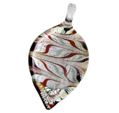 Lampwork Multicolor Leaf Glass Pendant for Necklace - 1 Piece