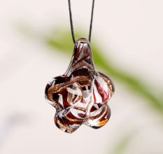 Lampwork Multicolor Flower Glass Pendant for Jewellry Making - 1 Piece