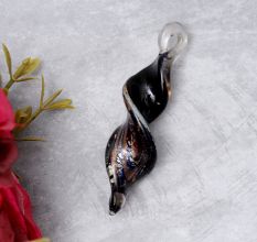 Lampwork Multicolor Twist Leaf Glass Pendant for Necklace - 1 Piece