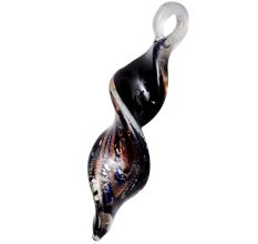 Lampwork Multicolor Twist Leaf Glass Pendant for Necklace - 1 Piece