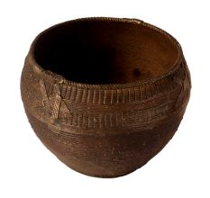Handcrafted Rice Measuring Bowl in Brown Finish