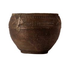 Handcrafted Rice Measuring Bowl in Brown Finish
