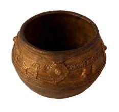 Traditional Rice Measurement or Mana Bowl in Antique Brown Finish