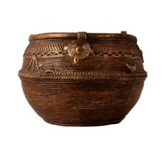 Engraved Rice Measurement or Mana Bowl in Fine Carving