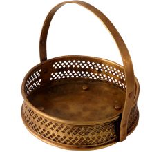 Brass Flower Basket for Puja