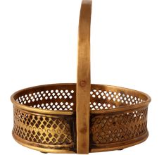 Brass Flower Basket for Puja