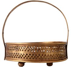 Brass Flower Basket for Puja