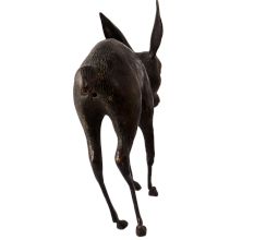 Handmade Brass Baby Deer Statue in English Art