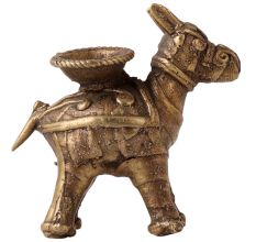 Brass Camel Incense Dhoop Holder in Tribal Art