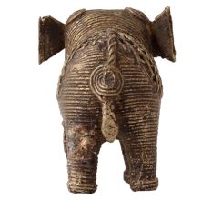 Small Brass Elephant statue in Tribal Art