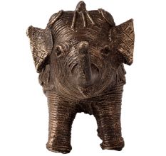 Vintage Brass Elephant Statue for Home Decor