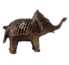 Vintage Brass Elephant Statue for Home Decor