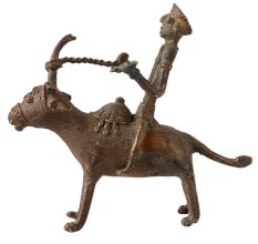 Traditional Brass Animal & Rider Statue