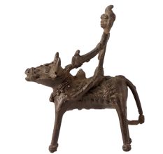 Brass Animal & Rider Statue for Home Decor