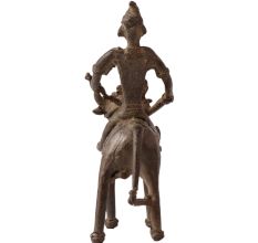 Brass Animal & Rider Statue for Home Decor