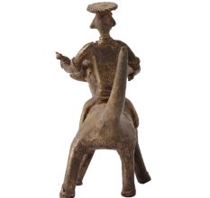 Brass Statue of Animal & Rider in Antique Finish
