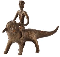 Brass Animal & Rider Statue with Fine Finish