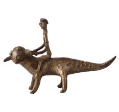 Brass Animal & Rider Statue with Fine Finish