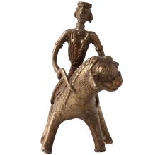 Brass Animal & Rider Statue with Fine Finish
