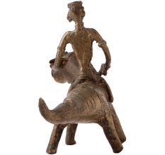 Brass Animal & Rider Statue with Fine Finish