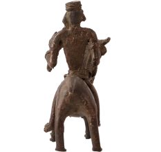 Vintage Brass Animal & Rider Statue for Decor