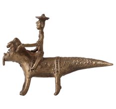 Traditional Animal & Rider Statue in Tribal Art