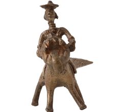 Traditional Animal & Rider Statue in Tribal Art