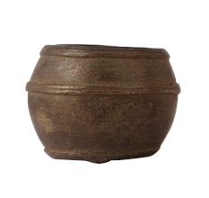 Handmade Brass Rice Measurement Bowl in Antique Finish