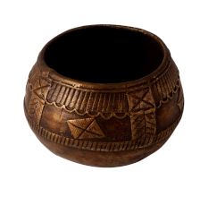 Antique Brass Rice Measurement Bowl for Decor
