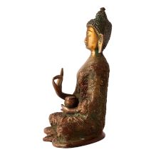 Brass Buddha Statue in Meditation Pose