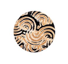 Brown and Black Wooden Round Cabinet Knobs