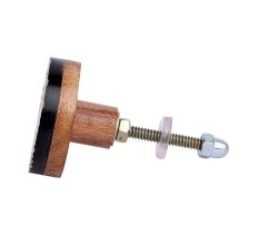 Brown and Black Wooden Round Cabinet Knobs