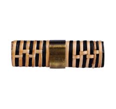 Black and Brown Rattan Cabinet Knobs