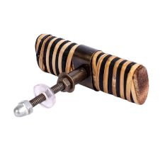 Black and Brown Rattan Cabinet Knobs