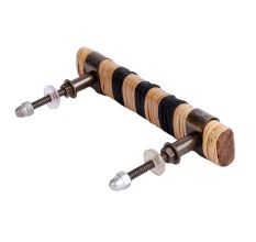 Black and Brown Rattan Drawer Handles (5 Inch)