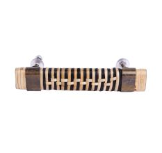 Black and Brown Rattan Door Handles