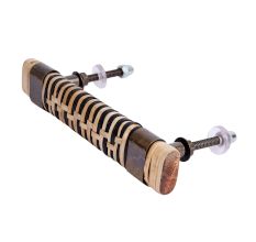 Black and Brown Rattan Door Handles