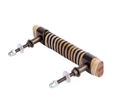 Black and Brown Rattan Door Handles