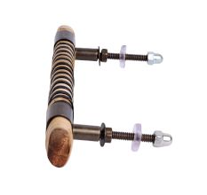 Black and Brown Rattan Door Handles