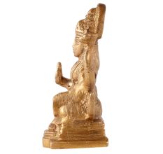 Brass Goddess Statue Of Dhanlakshmi In Blessing Pose