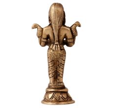 Brass Statue Of Deepalakshmi Holding Diya