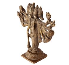 Brass Metal Staue Of Panchmukhi Lord Hanuman Statue