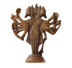 Brass Metal Staue Of Panchmukhi Lord Hanuman Statue